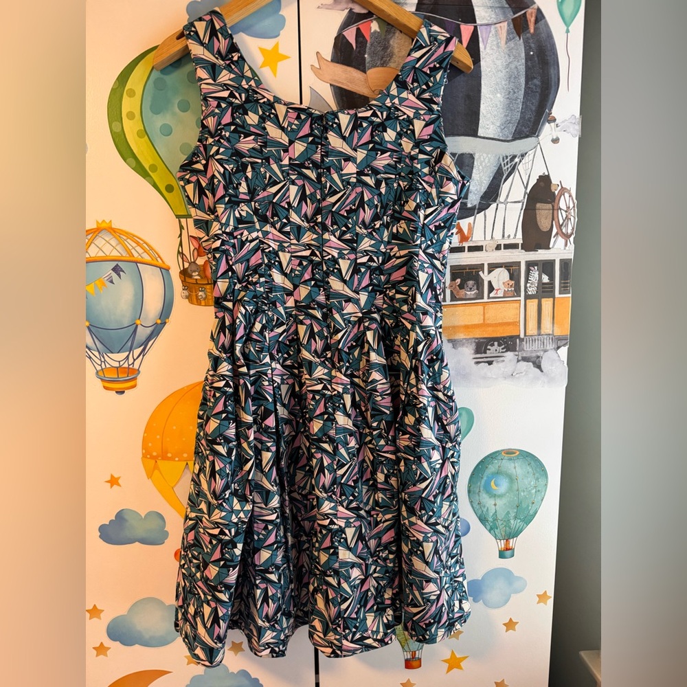 Nooworks Multi-Color Geometric Ruffle Sundress - Picture 8 of 9